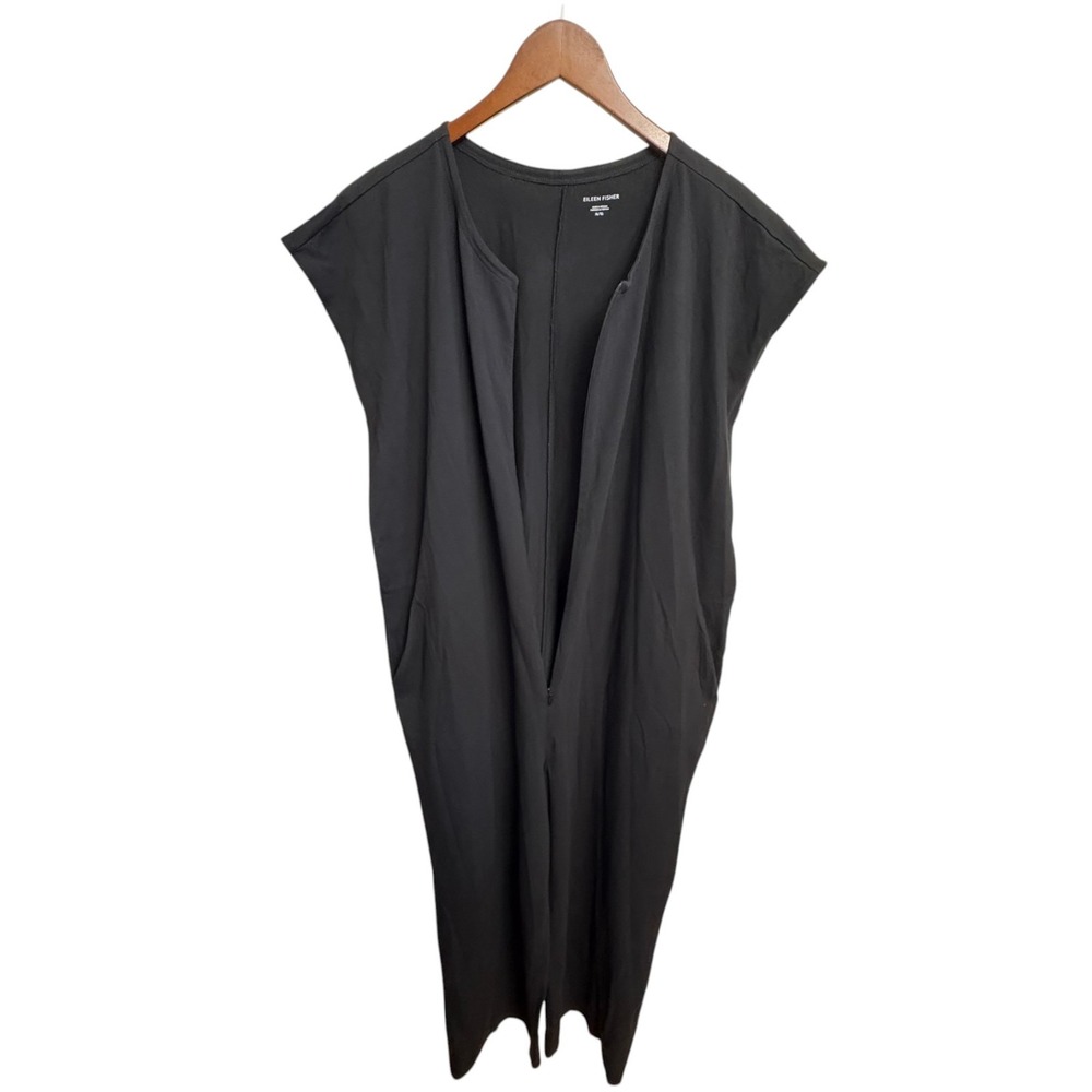 Eileen Fisher Organic Cotton Zip Jumpsuit XL - Picture 3 of 11